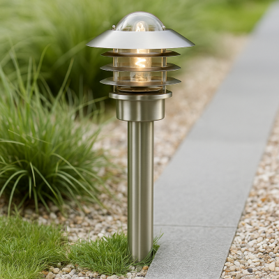 Rozsdamentes Acél kültéri lámpa ezüst, Felice, IP44