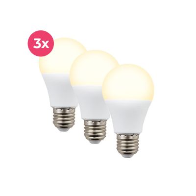 E27 LED izzó 3 db-os kiszerelésben, A60, 4,9 W, 2700 K