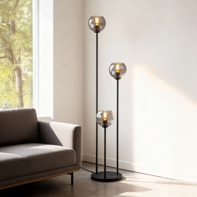Design állólámpa szürke, Giada, kapcsolóval