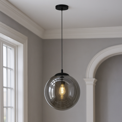 Design függőlámpa fekete, Dolf