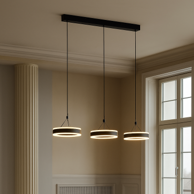 Design függőlámpa fekete, Lava, 55 W, 3000 K LED, 3 fokozatban szabályozható