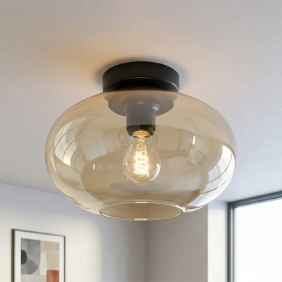 Design mennyezeti lámpa borostyán, Luca