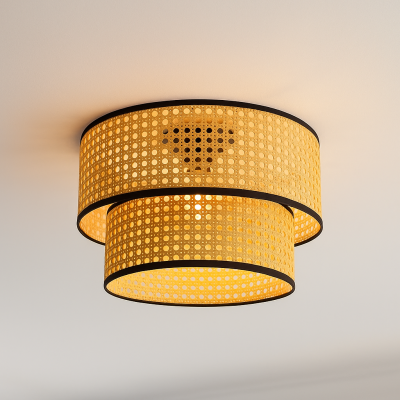 Rattan mennyezeti lámpa barna, Kirsten