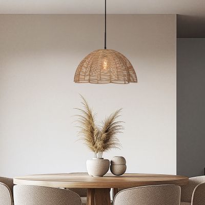 Rattan függőlámpa barna, Heather