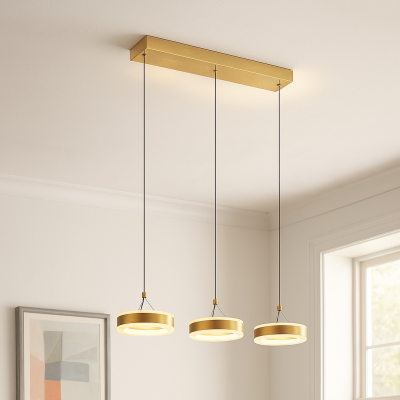 Design függőlámpa sárgaréz, Lava, 56 W, 3000 K LED
