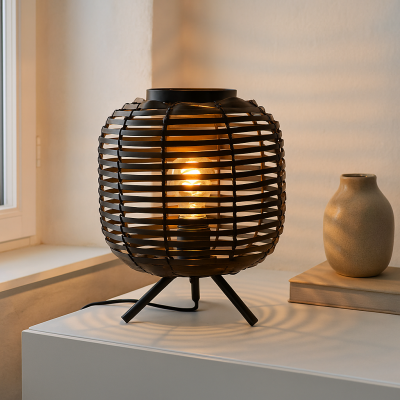 Modern asztali lámpa fekete, Pinar, kapcsolóval