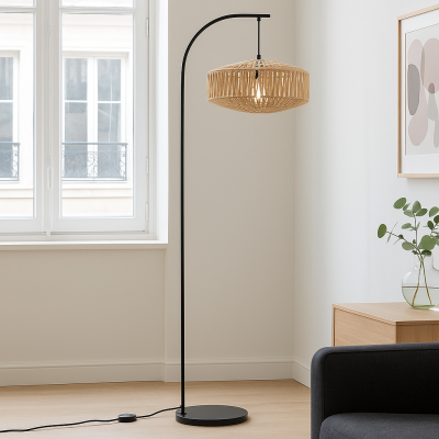 Vintage állólámpa barna, Selena, kapcsolóval