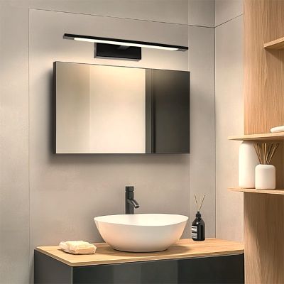 Retro tükör világítás fekete, Steffy, 6 W, 3000 K LED, IP44