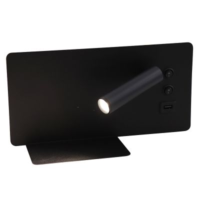 Retro fali lámpa fekete, Stanley, 10 W, 4000 K LED, kapcsolóval