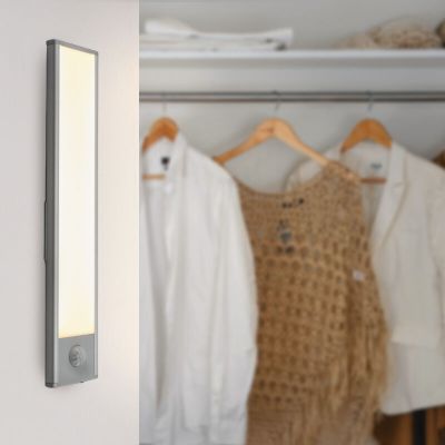 Ezüst színű műanyag gardróblámpa, Ilana, 1W, 3000K LED