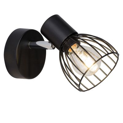 Modern fali spot lámpa fekete, Adama
