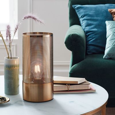 Retro asztali lámpa sárgaréz, Albina, kapcsolóval