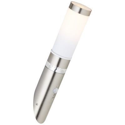 Műanyag mozgásérzékelős kültéri fali lámpa króm, Sage, 4 W, 3000 K LED, IP44