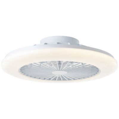 Modern mennyezeti ventilátor fehér színben, Salerno, 40W, RGBW LED, távirányítóval