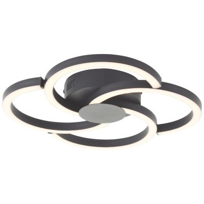 Design mennyezeti lámpa fekete, Somia, 22 W, 3000 K LED