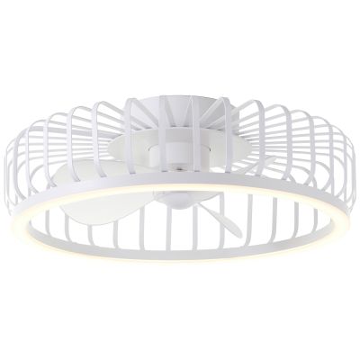 Modern mennyezeti ventilátor fehér színben, Tolga, 36W, 2700K-4000K-6500K LED, távirányítóval