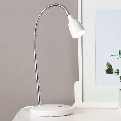 Műanyag íróasztal lámpa fehér, Kit, 3 W, 3000 K LED, kapcsolóval