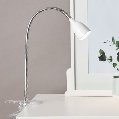 Műanyag csiptetős spot lámpa fehér, Kit, 2,4 W, 3000 K LED, kapcsolóval