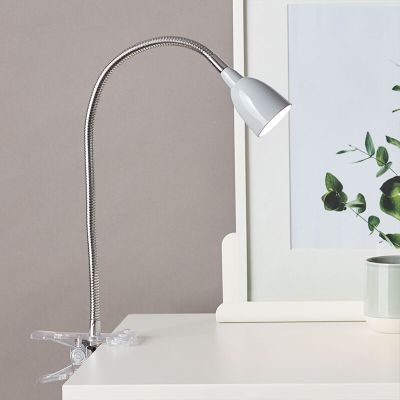 Műanyag csiptetős spot lámpa szürke, Kit, 2,4 W, 3000 K LED, kapcsolóval