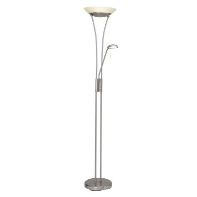 Üveg álló olvasólámpa króm, Ivan, 18 W, 3000 K LED, kapcsolóval