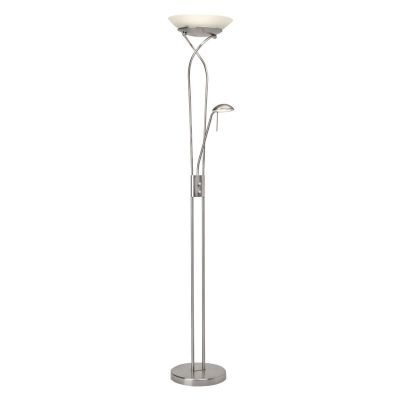 Retro álló olvasólámpa króm, Joann, 18 W, 3000 K LED, kapcsolóval