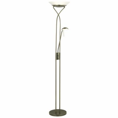 Retro álló olvasólámpa sárgaréz, Joann, 18 W, 3000 K LED, kapcsolóval