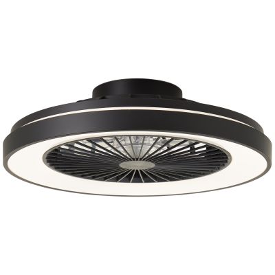 Modern mennyezeti ventilátor fekete színben, Mazzaro, 40W, RGBW LED, távirányítóval