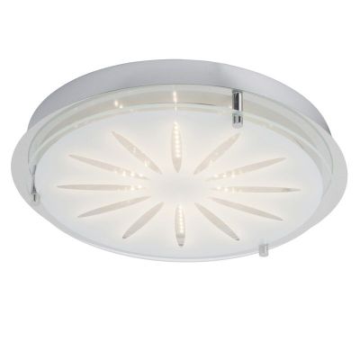 Üveg fali lámpa króm, Danae, 15 W, 3000 K LED