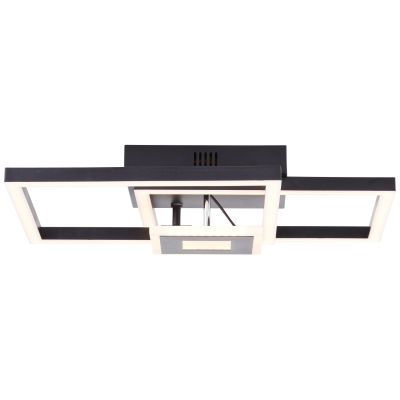 Design mennyezeti lámpa fekete, Volkert, 22 W, 3000 K LED