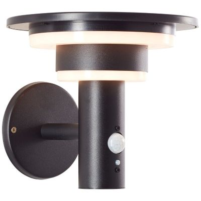 Retro napelemes kültéri fali lámpa fekete, Lonneke, 3 W, 3000 K LED, IP44