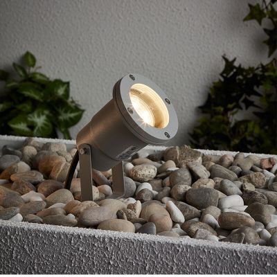 Üveg földbe szúrható lámpa szürke, Shanna, 3 W, 3000 K LED, IP44