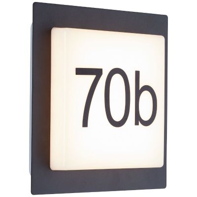 Alumínium házszám világítás fekete, Nurcan, 9 W, 3000 K LED, IP44