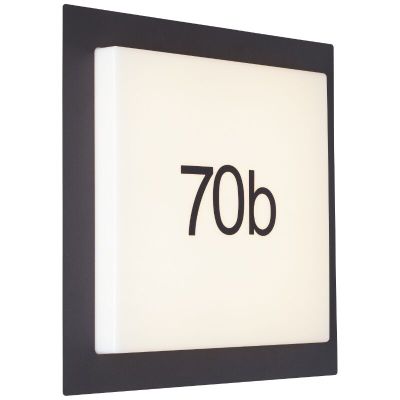 Alumínium házszám világítás fekete, Nurcan, 15 W, 3000 K LED, IP44