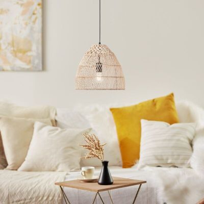 Rattan függőlámpa barna, Esra