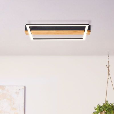 Retro plafon lámpa fekete, Fannie, 24 W, 3000 K LED