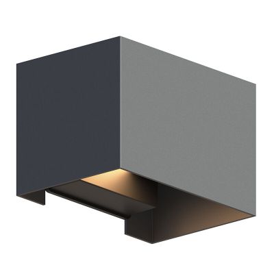 Antracit alumínium fel le fali lámpa, Dion, 7 W, 3000 K LED, IP54
