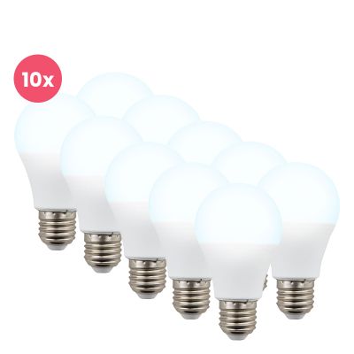 10 darabos Lagiba E27 LED lámpa Bradley, A60, 7W, 6500K