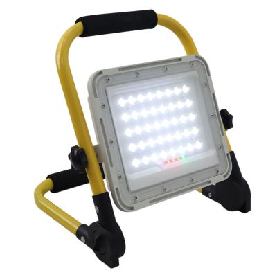 Sárga újratölthető alumínium munkalámpa, Hilmi, 60W, 6500K LED, IP44, kapcsolóval