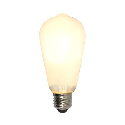 Szabályozható E27 Olucia Edison LED lámpa, ST58, 5W, Fehér üveg, 2700k