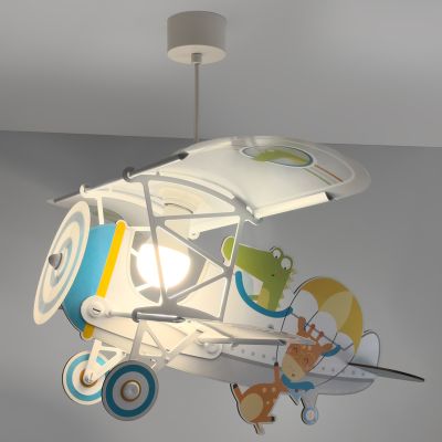 Tarka műanyag gyerek függőlámpa, Crocodile plane