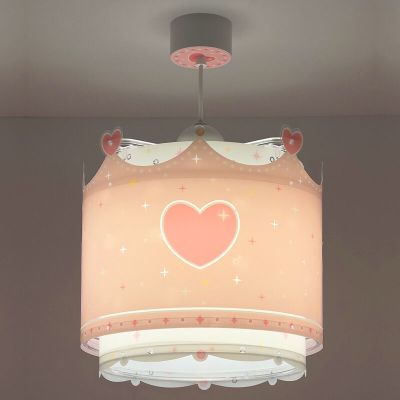 Rózsaszín műanyag gyerek függőlámpa, Prinses