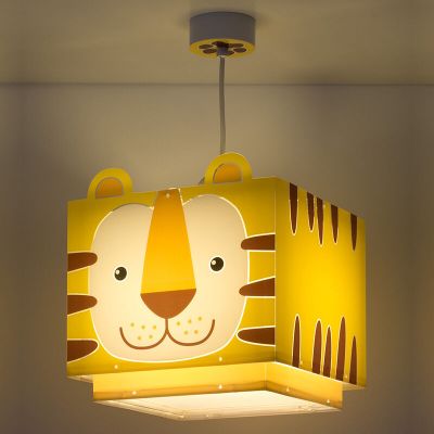Sárga műanyag gyerek függőlámpa, Tiger