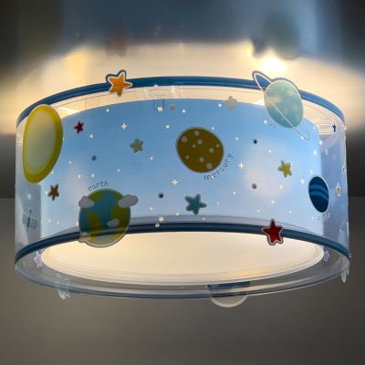 Kék műanyag mennyezeti gyereklámpa, Planeten