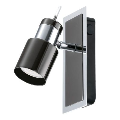 Klasszikus acél mennyezeti spot lámpa nikkel, Nicolas, kapcsolóval