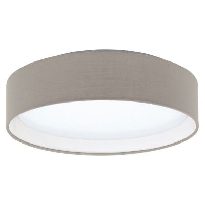 Retro szövet plafon lámpa taupe, Abano, 12 W, 3000 K LED