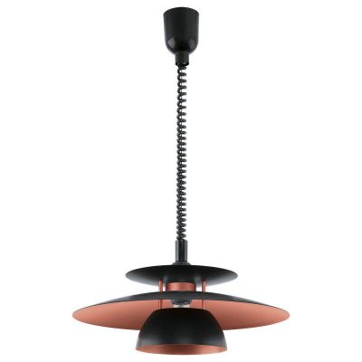 Design műanyag függőlámpa fekete, Lariana