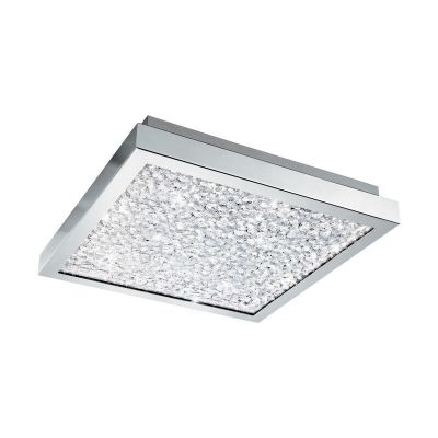 Design üveg mennyezeti lámpa króm, Aarnoud, 16 W, 4000 K LED