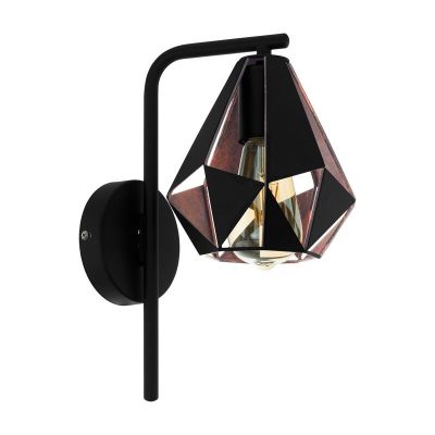Design acél fali lámpa fekete, Acri