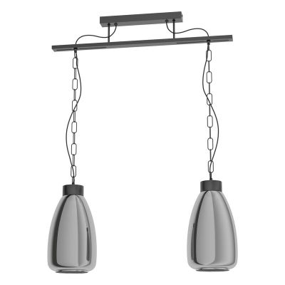 Design acél függőlámpa fekete, Annefleur