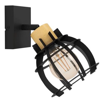 Klasszikus alumínium fali spot lámpa fekete, Redouan